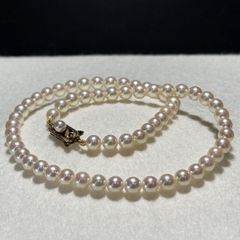 K18/テリ最強✨白蝶真珠 茶金 ゴールデンパール ネックレス 12-15 大珠 