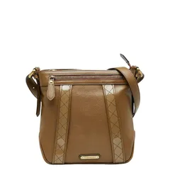 バーバリー ノバチェック ショルダーバッグ ブラウン レザー レディース BURBERRY【1-0232554】