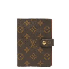 ルイ ヴィトン モノグラム アジェンダPM 手帳カバー R20005 ブラウン PVC レザー レディース LOUIS VUITTON【1-0236661】
