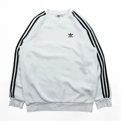 adidas originals アディカラー クラシック 3ストライプス スウェット トレーナー M ホワイト トレフォイル HE9483