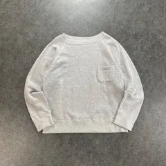 日本製 Sanca Sweatshirt サンカ スウェット トレーナー ラグラン クルーネック ポケット 無地 グレー 灰 メンズのサムネイル