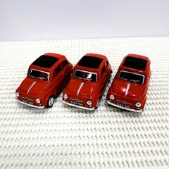 FIAT500 プルバックミニカー 3台セット パソドブレ レッド 赤 フィアット abarth アバルト 595 チョロQ 1/48【新品・未使用】のサムネイル