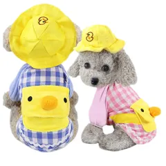 【新着商品】ふく福 可愛い ペット服 小中型犬服 洋服 ドッグウェアコスプレ 犬コスチューム 人気 仮装 可愛い変身 犬の服 猫服 春用 秋用 お散歩 お出かけ コスプレ クリスマス ハローウィン 幼稚園 帽子付き (S(1.5-2.5 KGS) 青)のサムネイル