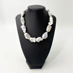 バロックパールネックレス　silver刻印あり　2138