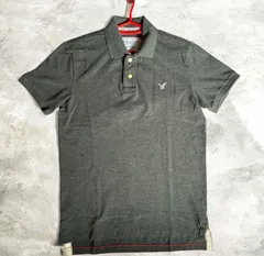 アメリカンイーグル ポロシャツ M/M グレー 半袖【新品】