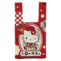 サンリオ ハローキティ ジャガード織り ニットトートバック - メルカリ