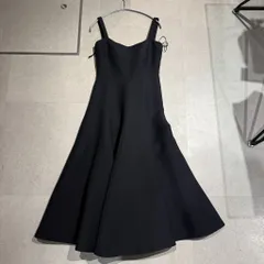 Cristian Dior クリスティアンディオール Woolen Dress キャミワンピース ブラック size:36【表参道A07】 のサムネイル