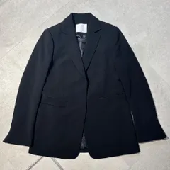 Mame Kurogouchi マメクロゴウチ 25SS Acetate Polyester Collarless Suit Jacket テーラードジャケット MM25SS-JK105 ブラック size:3【表参道A07】のサムネイル