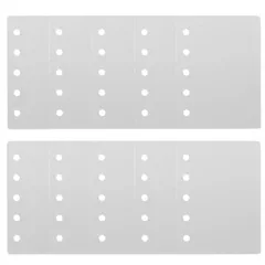 【送料無料】MTDDYMXLFG M5/ミニ5対応 半透明PP仕切りカード 10枚セット 5穴19mmピッチ シール台紙 剥離紙 ルーズリーフ 手帳リフィル インデックスカード