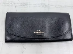 送料無料h13814 COACH コーチ F54009 長財布 クロスグレインレザー ブラック レディース