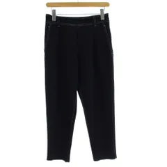 アダムエロペ Adam et Rope' パンツ スラックス 36 黒 ブラック ステッチ プリーツ クロップド丈 /RK