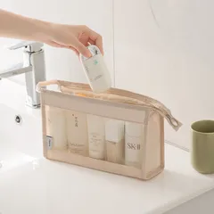 化粧ポーチ 旅行用 防水 収納ケース 携帯 アウトドア ハンドバッグ シンプル