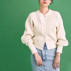 OURHOME 洗えるざっくりコットンニットカーデ 北欧暮らしの道具店