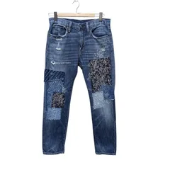 22 POLO RALPH LAUREN ラルフローレン デニム＆サプライ 刺子 パッチワーク デニムパンツ ジーンズ 288506831002 サイズ 27 64207のサムネイル