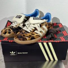 Wales Bonner × adidas ウェールズボナー アディダス 23AW PONY LEO SAMBA スニーカー IE0578 ヒョウ柄 ブラウン size:26cm【表参道A08】