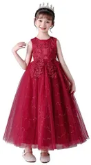 【特価商品】[Ｋａｙｉｙａｓｕ] 子供ドレス ピアノ 発表会 女の子 フォーマル ロングドレス 結婚式 卒業式 パーティー 刺繍 入園式 120-170 3-13歳に適合