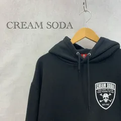 CREAM SODA クリームソーダ CS カクドクロ フーディー パーカー XL ブラック 日本製 メンズ ファッション _201023のサムネイル