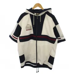 カッパ kappa パーカー 上着 L 白 ホワイト 半袖 フード ジップアップ /LP ■GY99