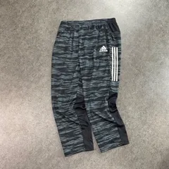 adidas アディダス ウォームアップパンツ イージーパンツ カモフラ 迷彩柄 ロゴプリント グレー メンズ 5XO 大きいサイズ
