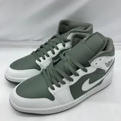 【中古】NIKE AIR JORDAN 1 MID Summit White/Vintage Lichen サイズ27cm DQ8426-107 ナイキ グリーン ホワイト[19]