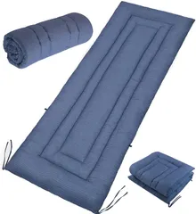 洗える 車中泊 うたた寝 速乾 吸汗 肌に優しい 長座布団 軽量 ごろ寝マット さらさら 綿100％ しじら織り 敷きふとん シングル