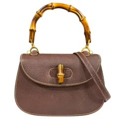 グッチ バンブー ショルダーバッグ レザー 000・1014・0188 ブラウン レディース  GUCCI  中古 グッチのサムネイル