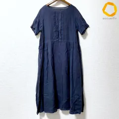 #snc ネストローブ nest Robe ワンピース 紺 麻 半袖 フレア レディース [988497]
