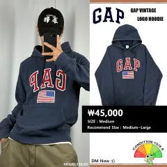<GAP ヴィンテージ 星条旗 フーディー Tシャツ> No 1539