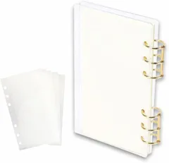 pikake bay アクリル バインダー A6 貯金 韓国 家計 管理 リフィル 6穴 現金 透明 (クリア)