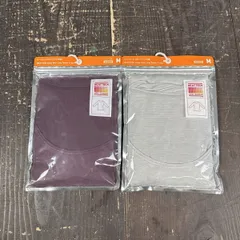 B0375 ユニクロ ヒートテック パープル M 長袖 WOMEN/MC