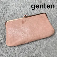 genten ゲンテン 長財布 本革 レザー がま口 薄ピンク