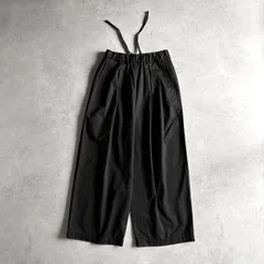 TRAVAIL MANUEL トラバイユマニュアル / TM5009 定番 コットン コンパクトチノ 2タック ワイドパンツ / レディース M / ブラック / 日本製 / ウエストゴム / ボトム