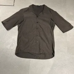 DEVOA デヴォア Silk Cotton S/S Shirt オープンカラーシャツ ブラウン size:2【表参道A08】のサムネイル