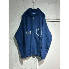 KEBOZ ケボズ COWICHIN SWEATER ジップアップニット セーター ブルー size:L【表参道A09】のサムネイル