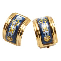 希少✨HERMES✨エルメス エマイユ 七宝焼 Hデザイン ゴールド 