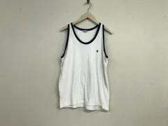 本物ジムフレックスGymphlexコットンタオル生地タンクトップメンズサーフアメカジミリタリーストリートスケーターワークビジネススーツモードゴルフドレスバイカー白ホワイトLイギリス製イングランド製のサムネイル