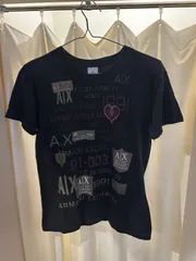 A-1856 アルマーニ ARMANI EXCHANGE A/X Tシャツ コットン ブラック サイズMのサムネイル