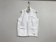 本物カステルバジャックスポーツCASTELBAJACSPORTコットン麻リネンジップロゴ刺繍バックプリントジレベストメンズサーフアメカジミリタリーストリートスケーターワークビジネススーツモードゴルフドレスバイカー3白ホワイトSのサムネイル
