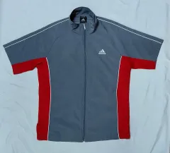 M L 00's ヴィンテージ adidas アディダス Clima365 半袖 トラック ジャケット