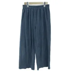 サマンサモスモス SM2 パンツ F 青 ブルー 畝あり シャーリングウエスト ワイドシルエット /KT ■ECE003