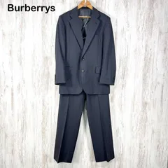 90s Burberrys ヴィンテージ バーバリーズ シャドーストライプ ウール 2B 総裏 シングルブレスト ジャケット パンツ セットアップ ネイビー メンズ スーツ