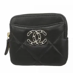 シャネル(Chanel) シャネル 財布・コインケース シャネル19 ラムスキン ブラック ゴールド レディース