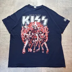 O-1287 ミュージック KISS End of The Road Tour キッス  グラフィックプリントバンドTシャツ サイズXL