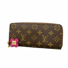 ルイ・ヴィトン(Louis Vuitton) ルイ・ヴィトン 長財布 モノグラム ポルトフォイユクレマンス フラワーチャーム M64201 ホットピンクレディース
