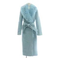 ザラ ZARA ロングコート アウター ベルト付き S ライトブルー /DF ■ECD003