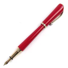 極美品△MONTBLANC モンブラン ミューズ マリリン モンロー スペシャルエディション Mニブ ペン先 Au585 14K パール付き 万年筆 レッド ゴールド メンズ オススメ◎
