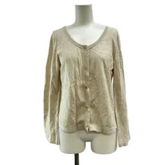 マーガレットハウエル MHL. カーディガン カシミヤ ベージュ 無地 Vネック 長袖 /PP ■GY49