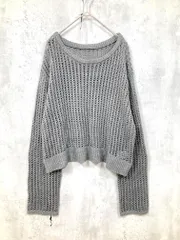 Discoat ディスコート ラメ メッシュ プルオーバー レイヤード 編み ニット セーター sizeF/グレー ■■ レディース