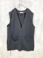 美品 BONJOUR SAGAN ボンジュールサガン 深Vネック オールシーズン フロントポケット ベスト sizeF/黒 ■◇ レディース