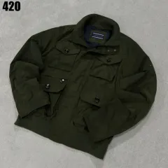 トミーヒルフィガー カーキ色 ポケット ブルゾン ジャケット